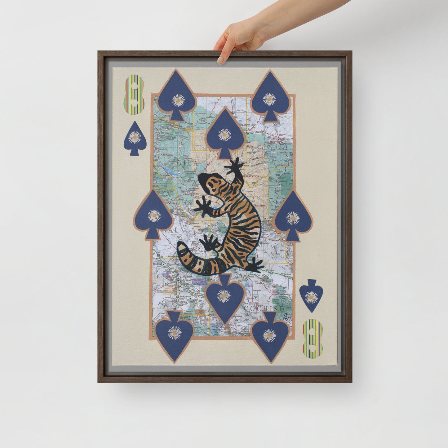 Eight of Spades by Suzanne Villella | Framed canvas