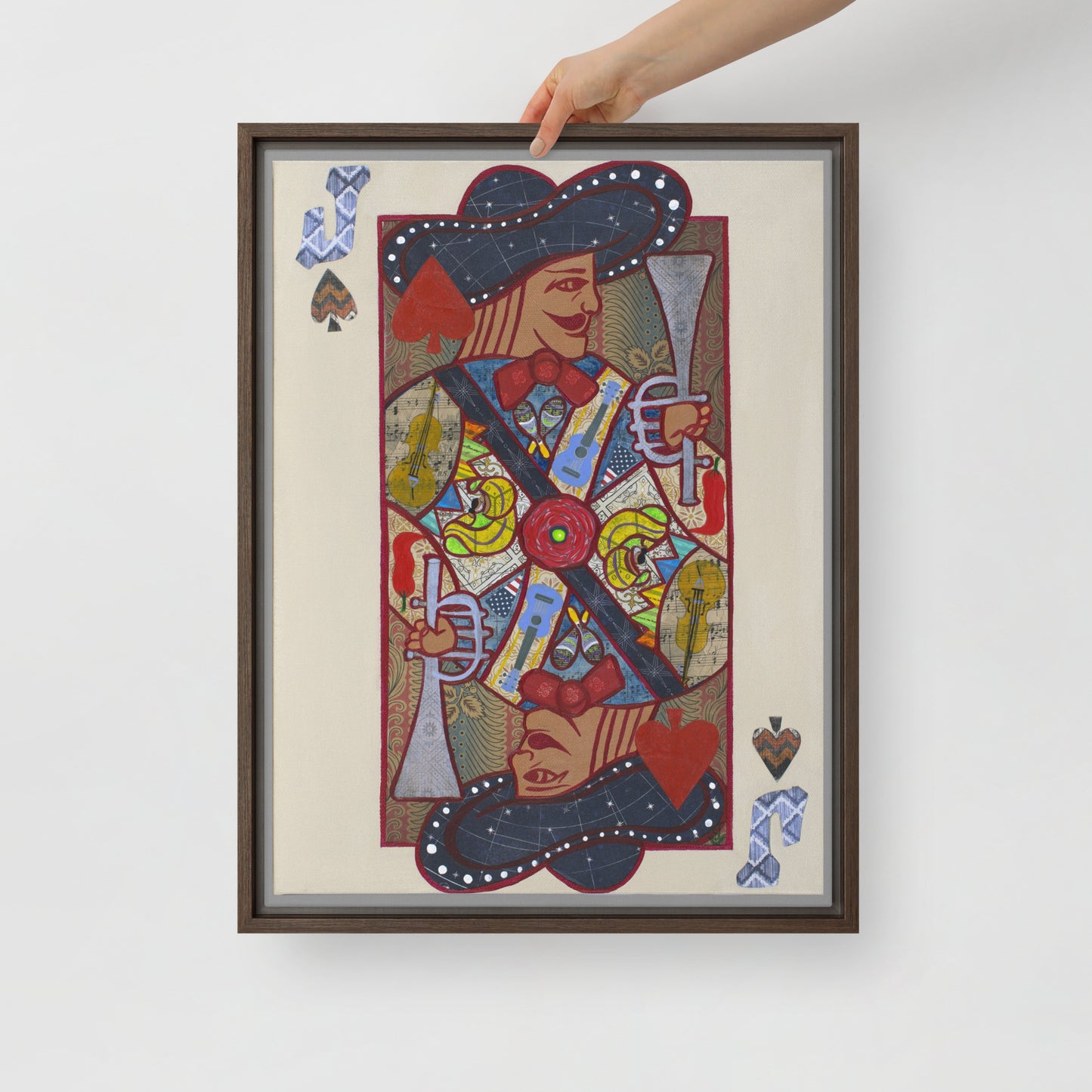 Jack of Spades by Suzanne Villella | Framed canvas