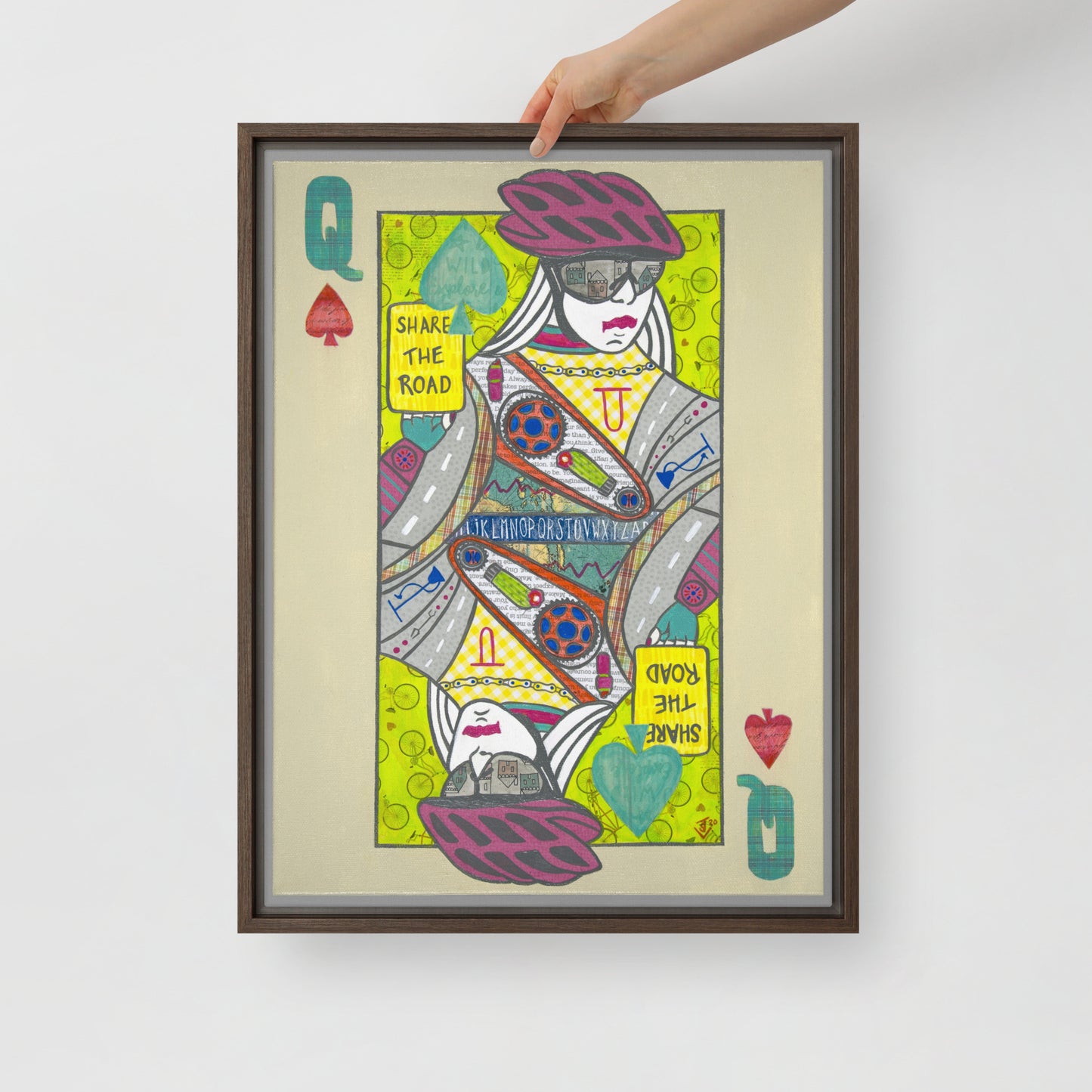 Queen of Spades by Suzanne Villella | Framed canvas