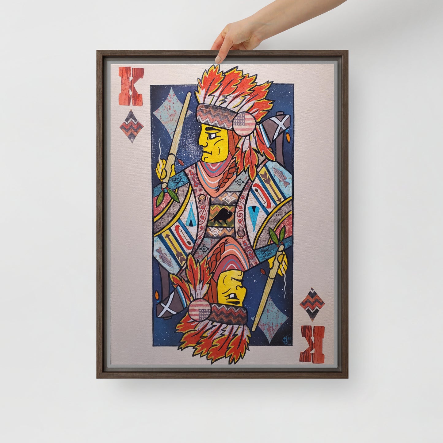 King of Diamonds by Suzanne Villella | Framed canvas