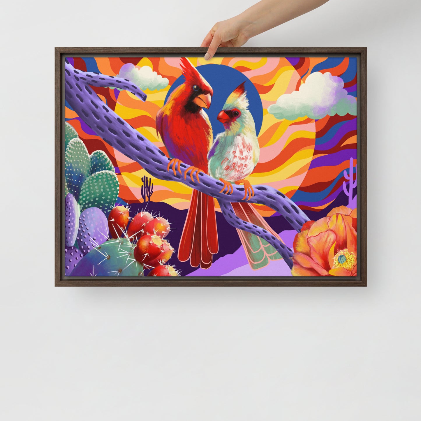 Love Birds by Jessica Gonzales | Framed canvas