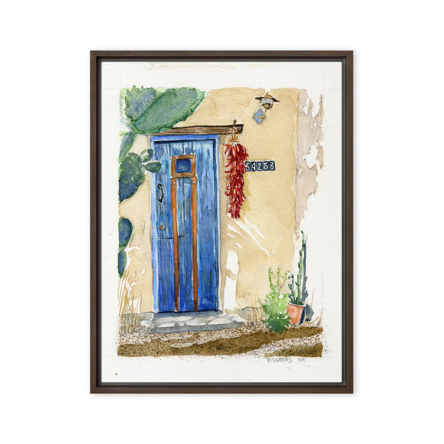 Blue Door Ft Lowell by Rob Waters | Framed canvas