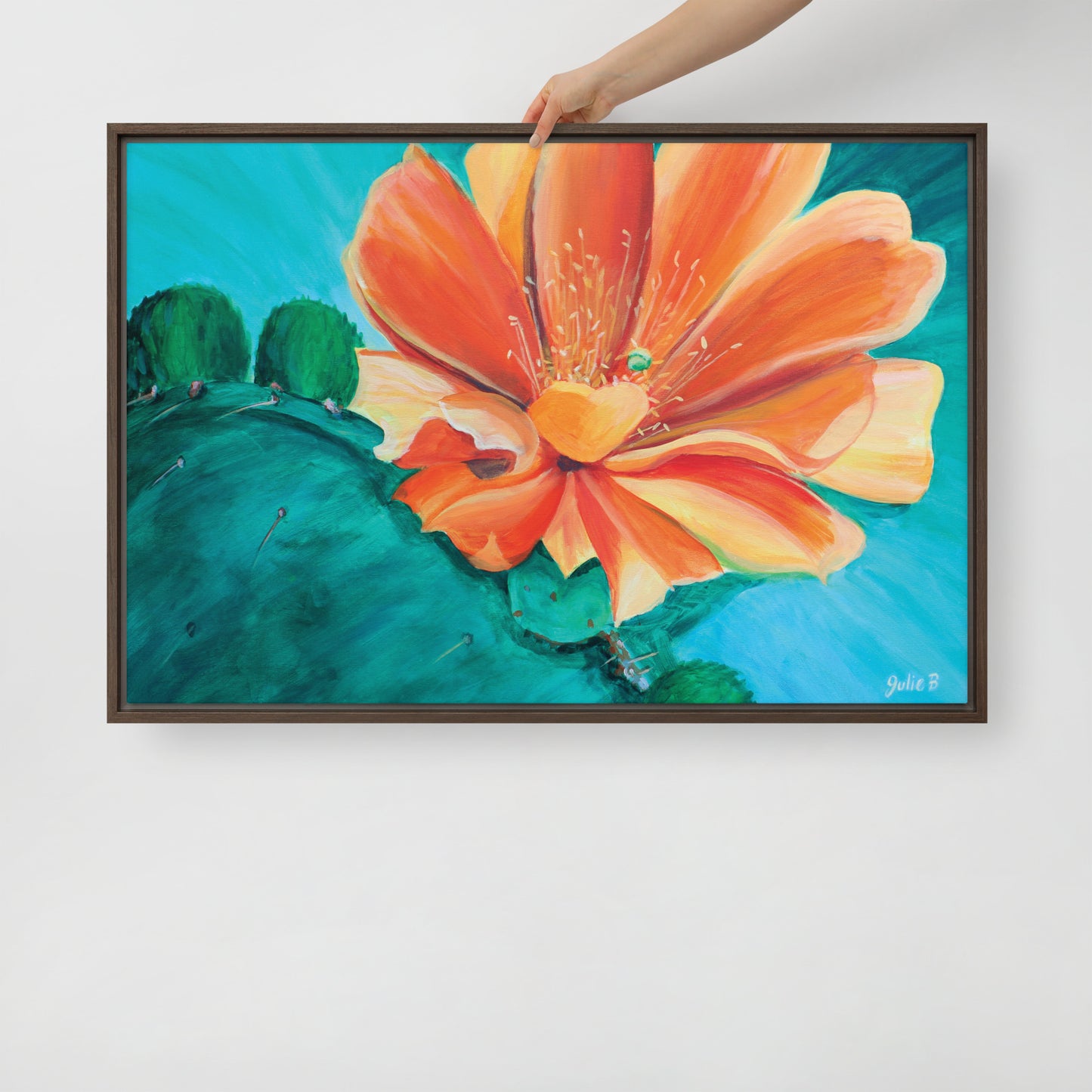 Desert Flower by Julie Bonner | Framed canvas