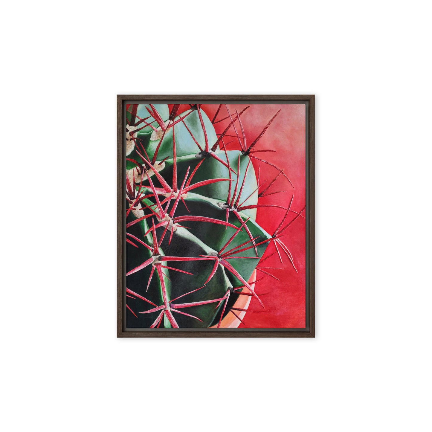 Red Barrell by Lara Somers | Framed canvas