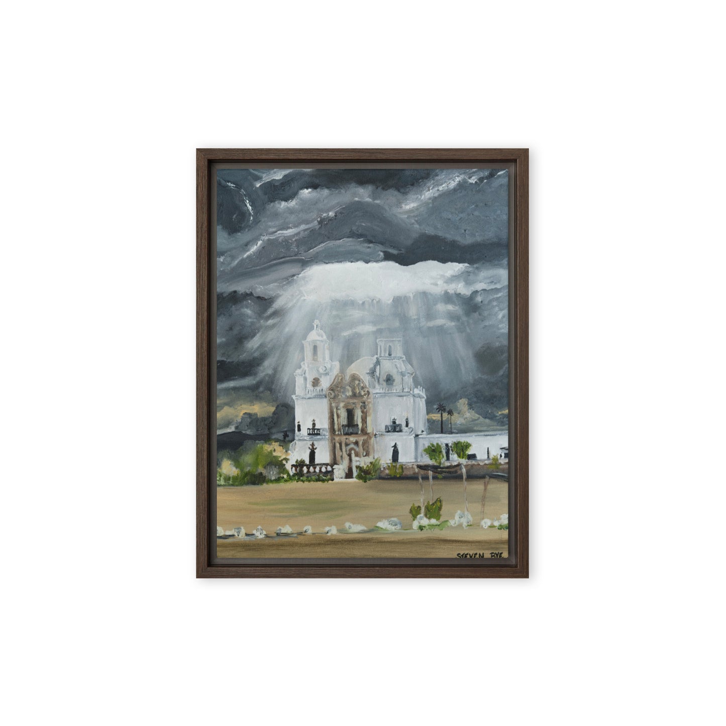 Heaven Opens Over San Xavier by Steven Bye | Framed canvas