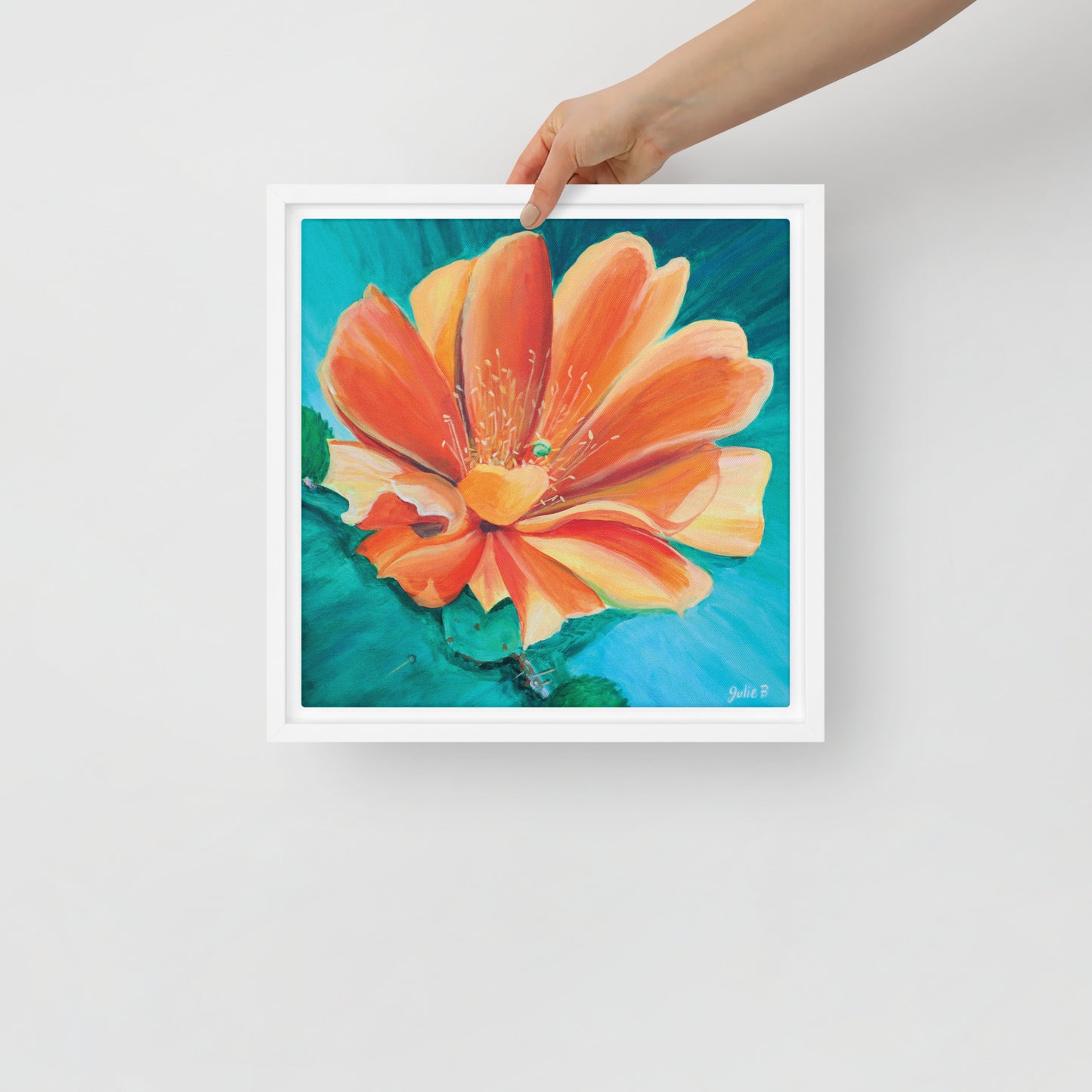 Desert Flower by Julie Bonner | Framed canvas