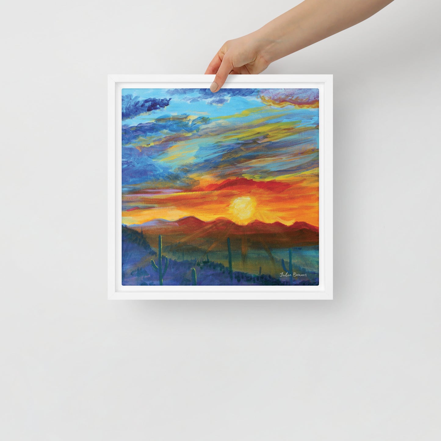 Tucson Evening by Julie Bonner | Framed canvas