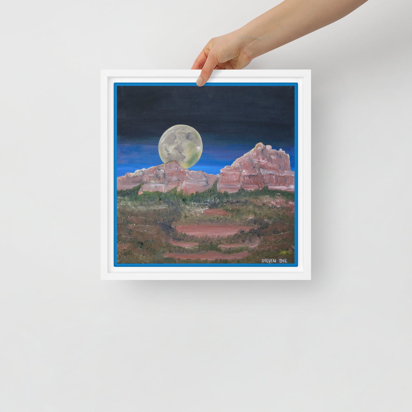 Supermoon by Steven Bye | Framed canvas