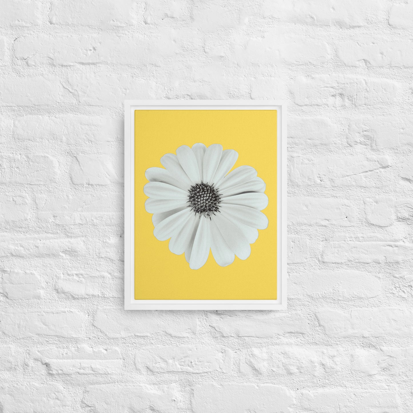 Loves Me Loves Me Not by Enrique Aldana - Yellow | Framed canvas