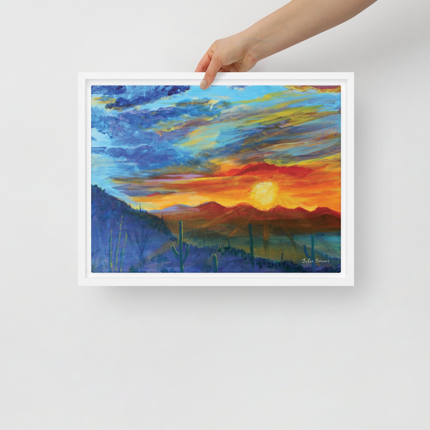 Tucson Evening by Julie Bonner | Framed canvas