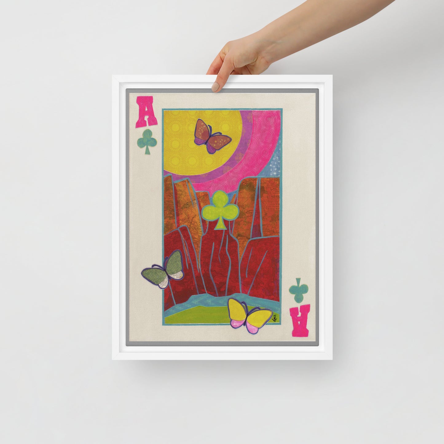 Ace of Clubs by Suzanne Villella | Framed canvas