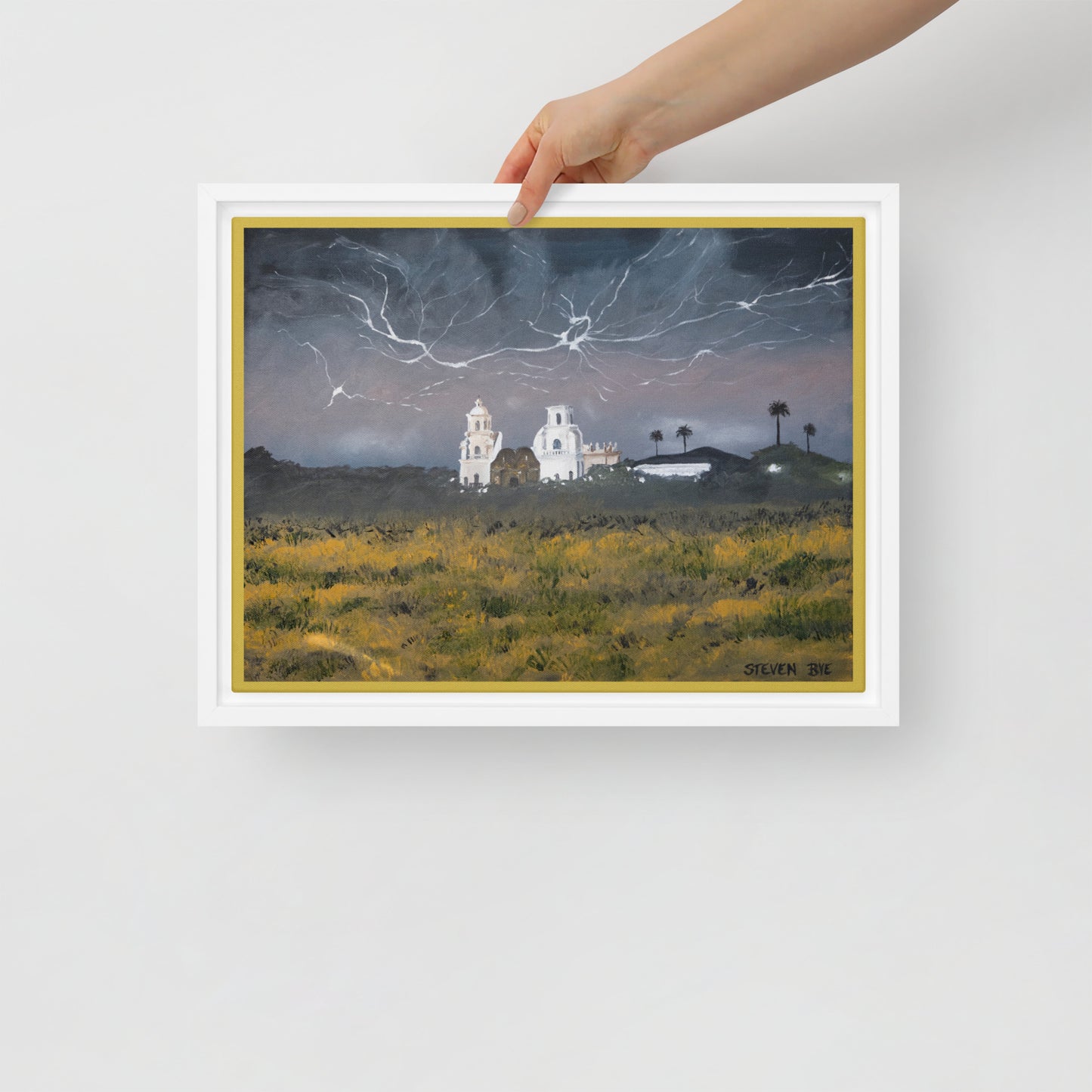 Lightning Strikes by Steven Bye | Framed canvas