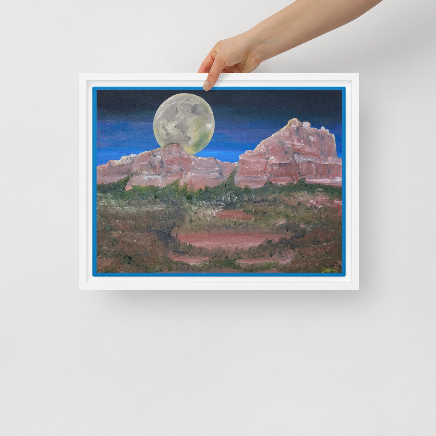 Supermoon by Steven Bye | Framed canvas