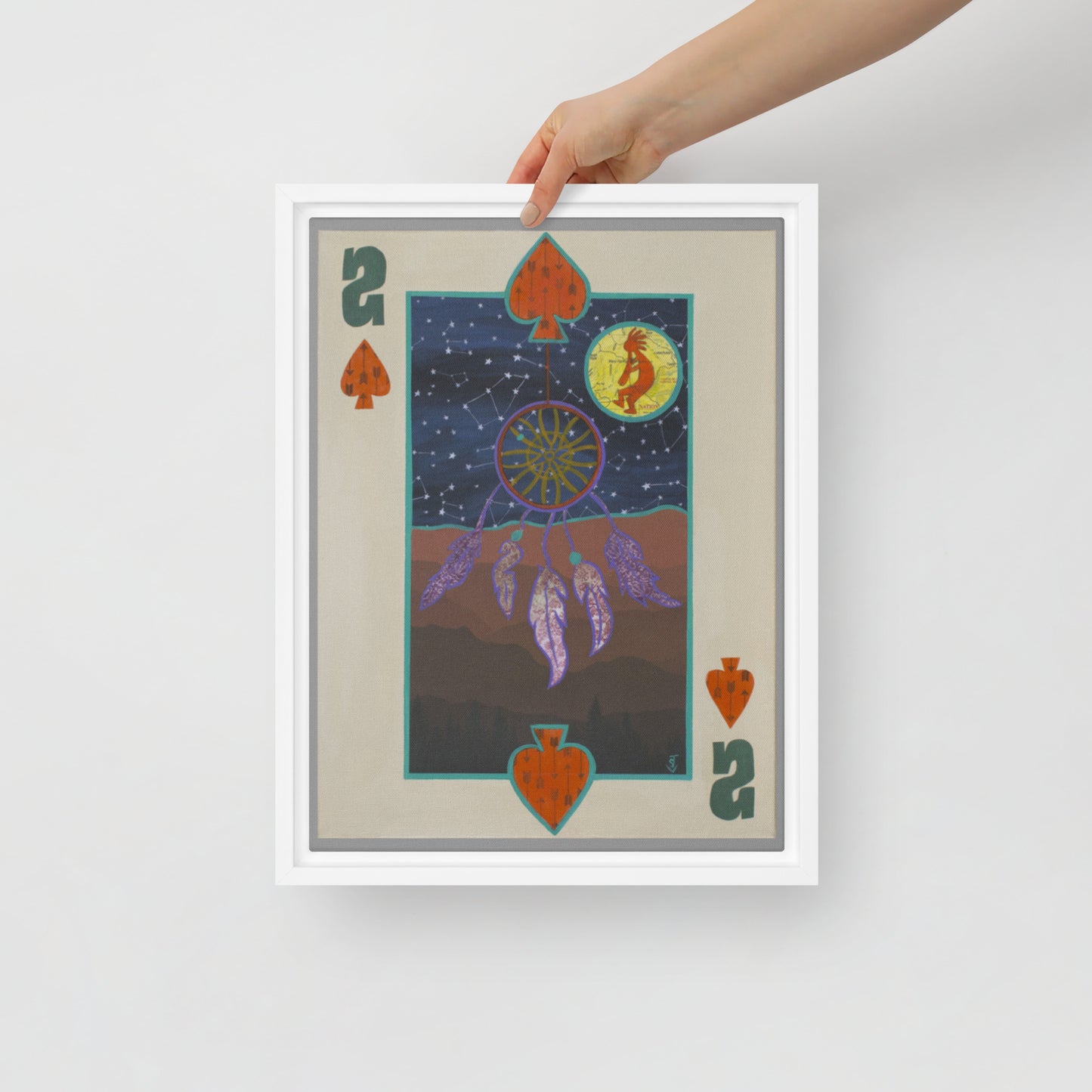 Two of Spades by Suzanne Villella | Framed canvas