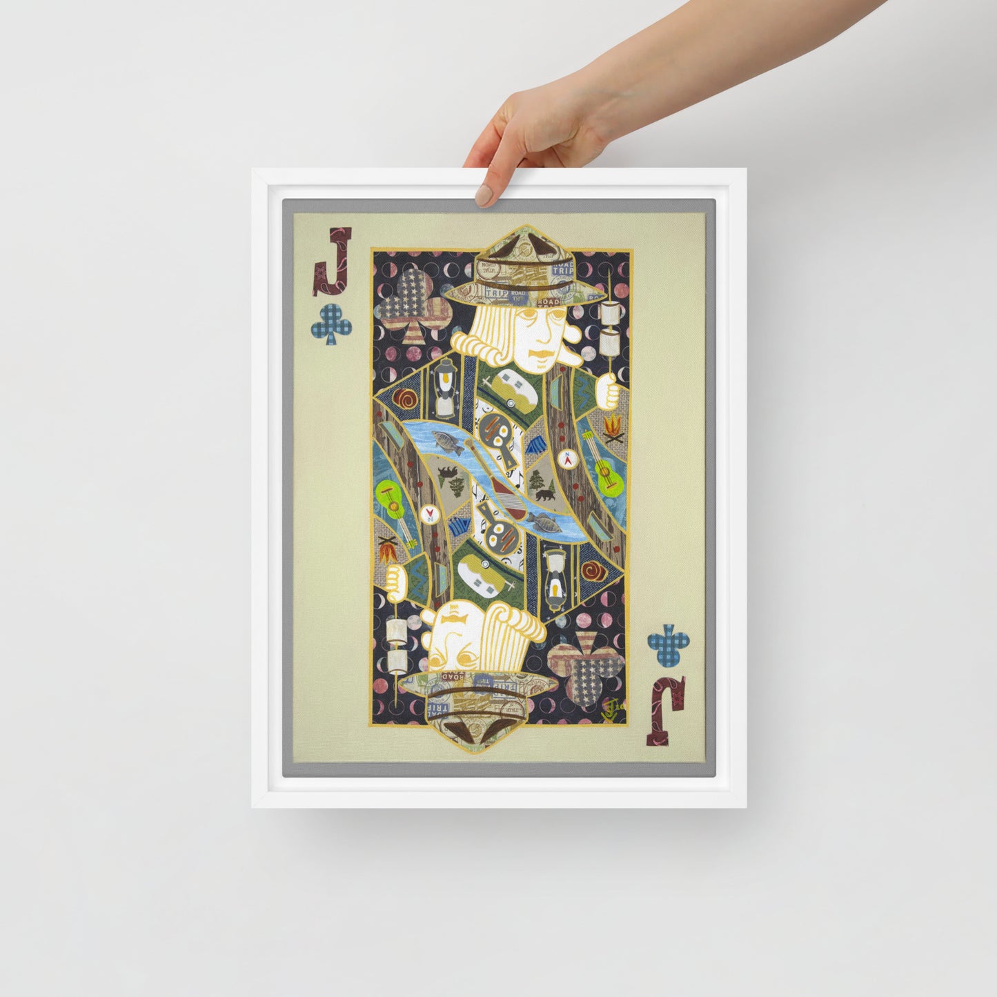 Jack of Clubs by Suzanne Villella | Framed canvas