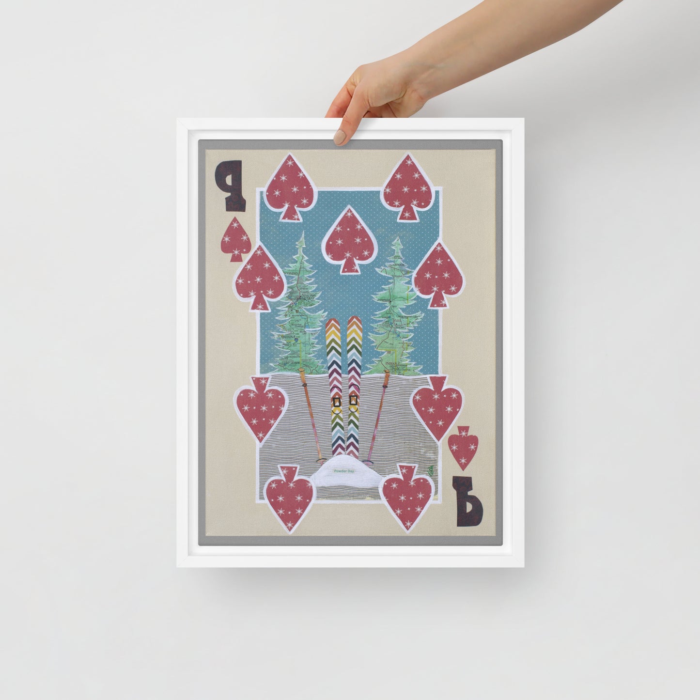 Nine of Spades by Suzanne Villella | Framed canvas