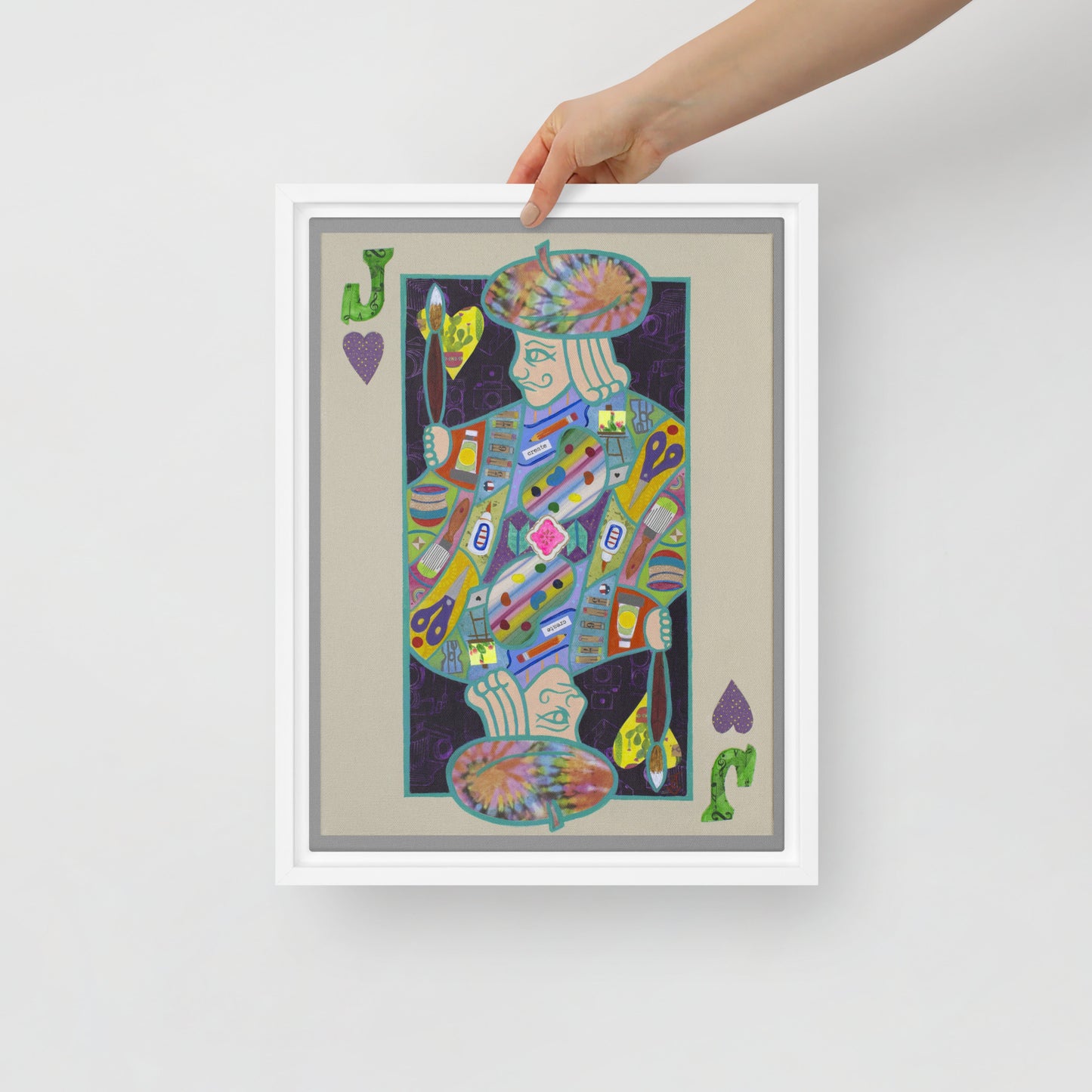 Jack of Hearts by Suzanne Villella | Framed canvas