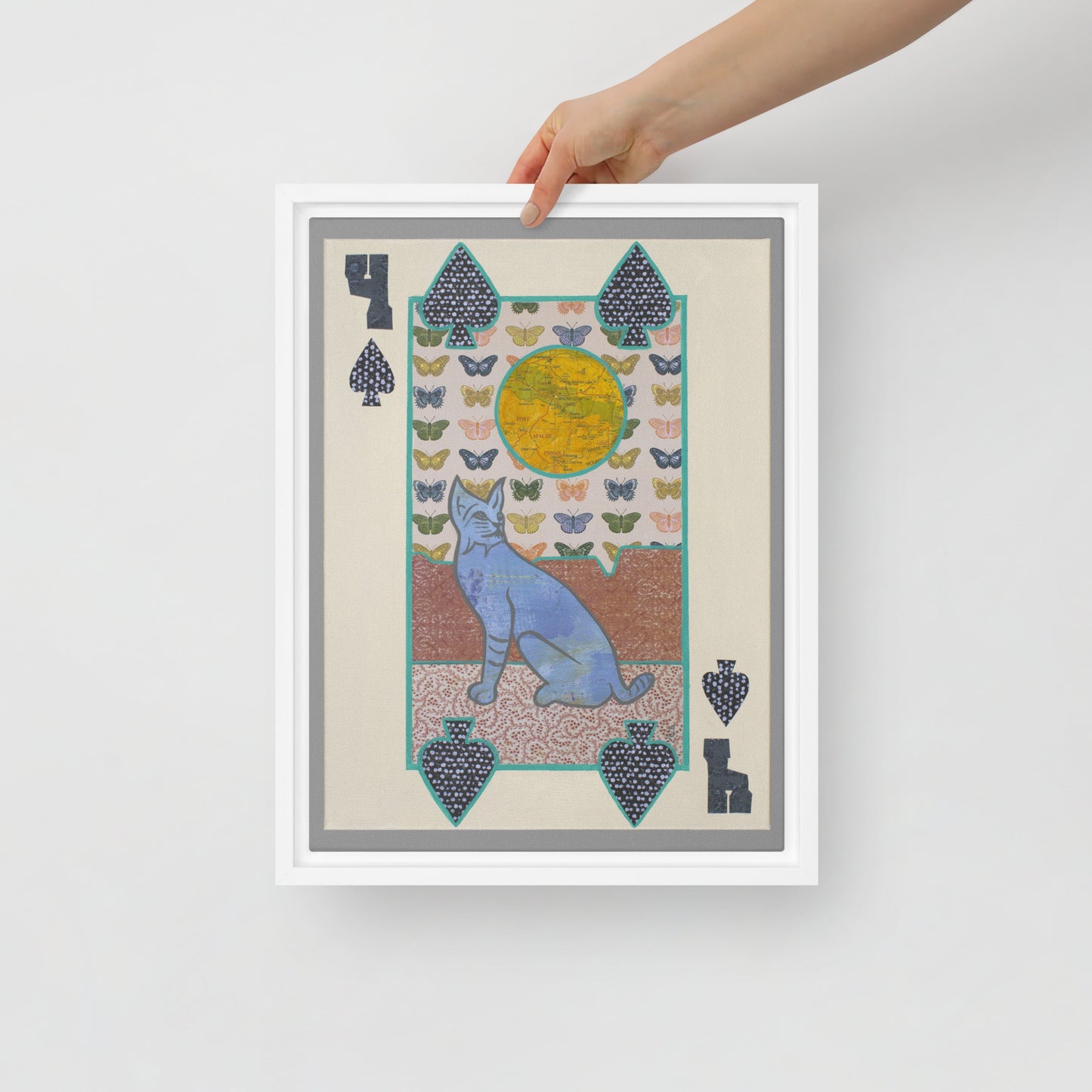 Four of Spades by Suzanne Villella | Framed canvas