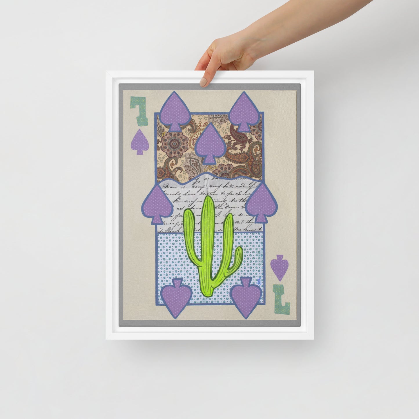 Seven of Spades by Suzanne Villella | Framed canvas