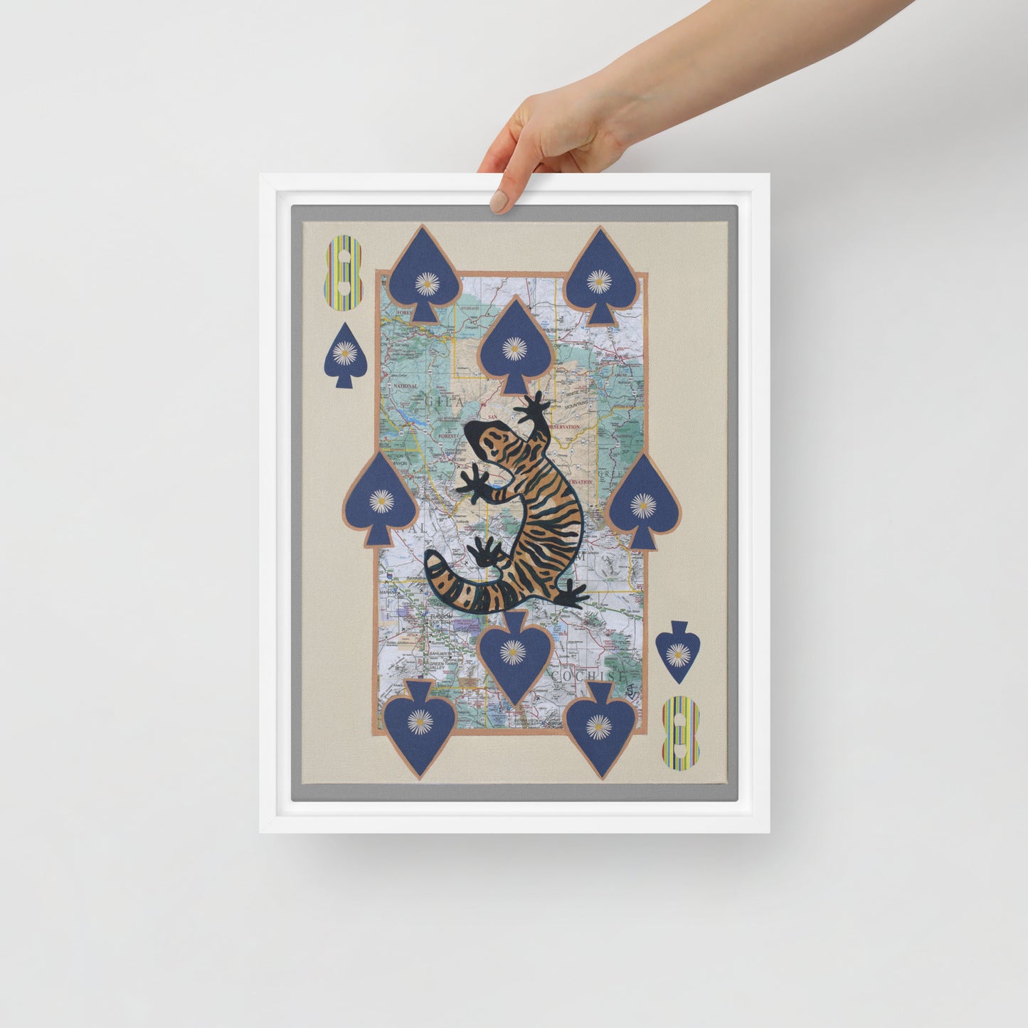 Eight of Spades by Suzanne Villella | Framed canvas