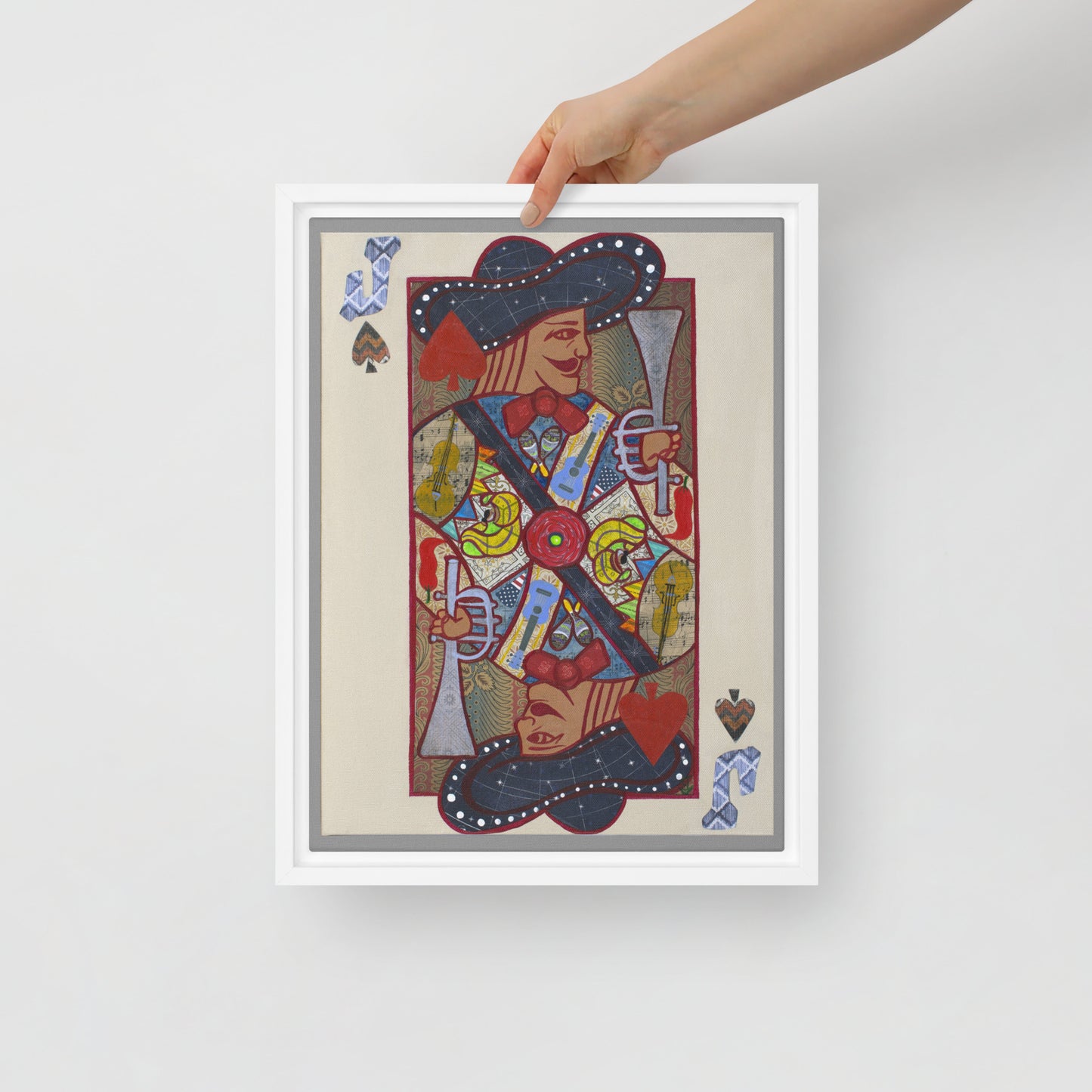 Jack of Spades by Suzanne Villella | Framed canvas