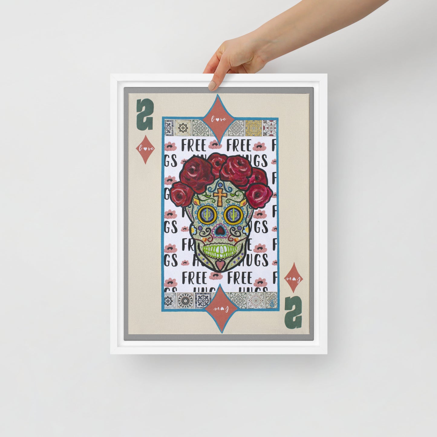 Two of Diamonds by Suzanne Villella | Framed canvas