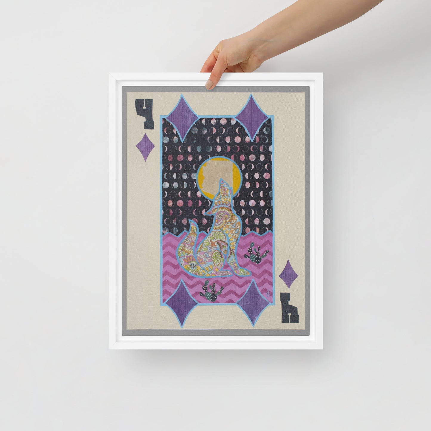 Four of Diamonds by Suzanne Villella | Framed canvas