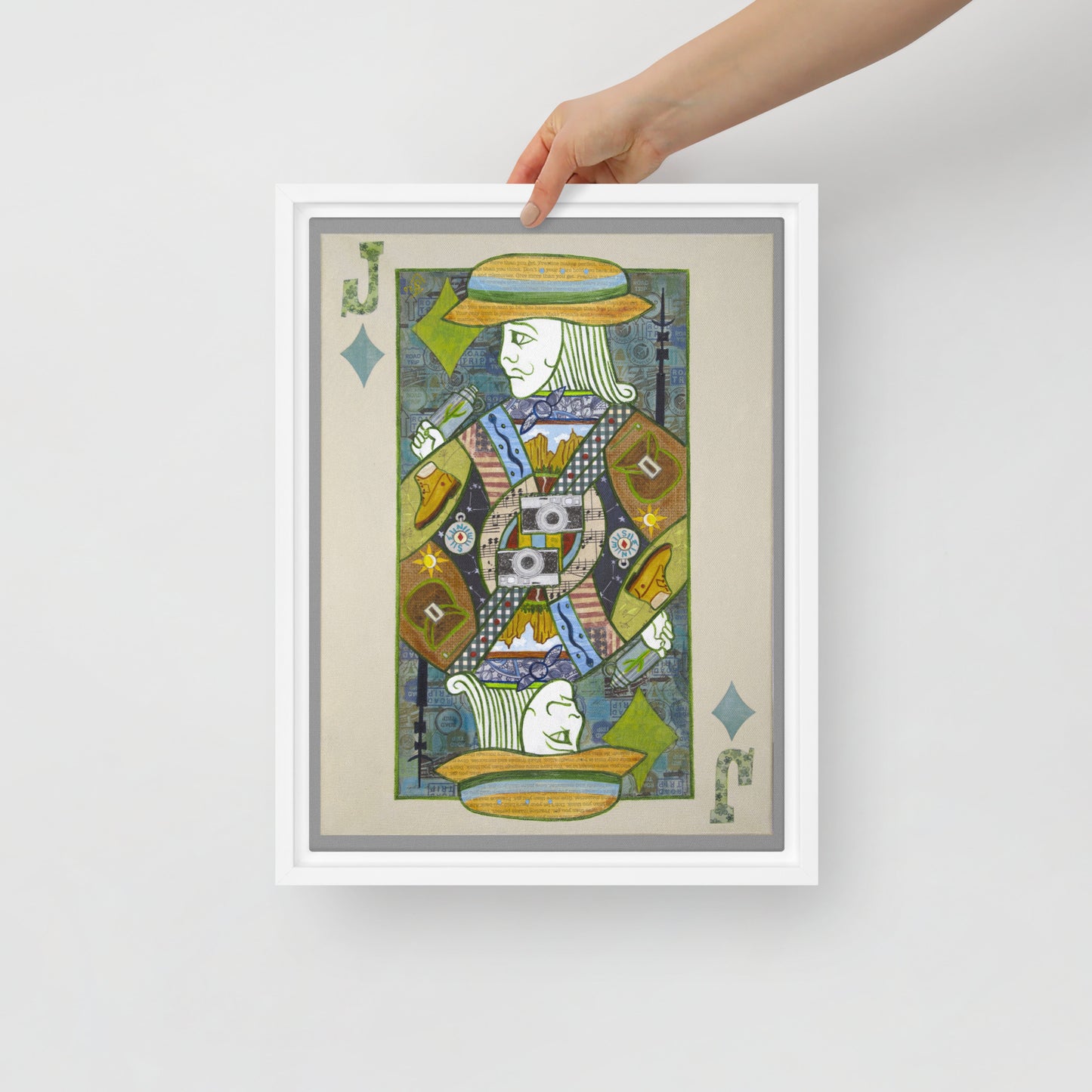 Jack of Diamonds by Suzanne Villella | Framed canvas