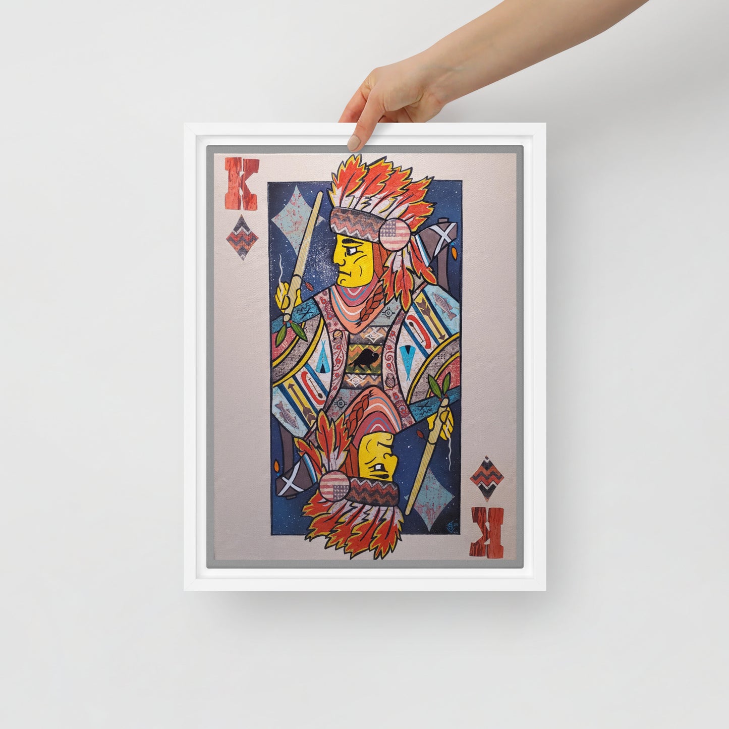 King of Diamonds by Suzanne Villella | Framed canvas