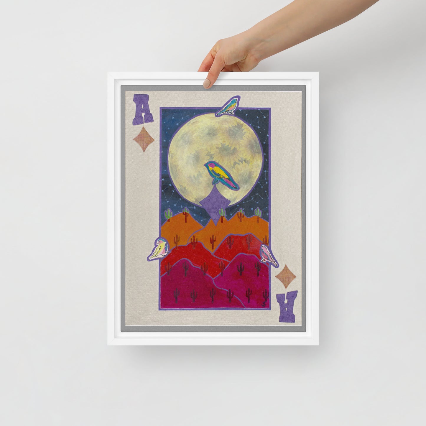 Ace of Diamonds by Suzanne Villella | Framed canvas