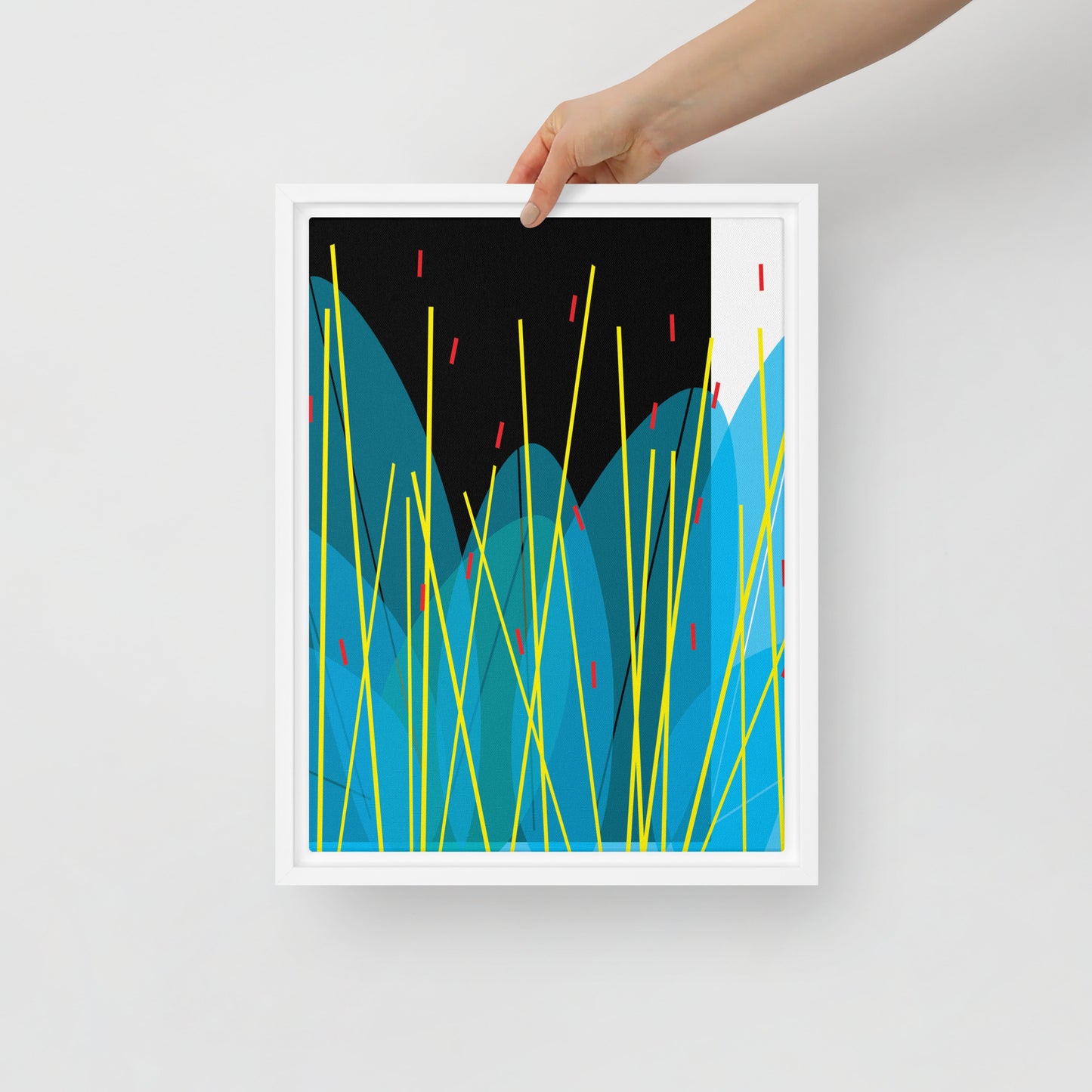 Reaction Salad by Damon Leverett | Framed canvas