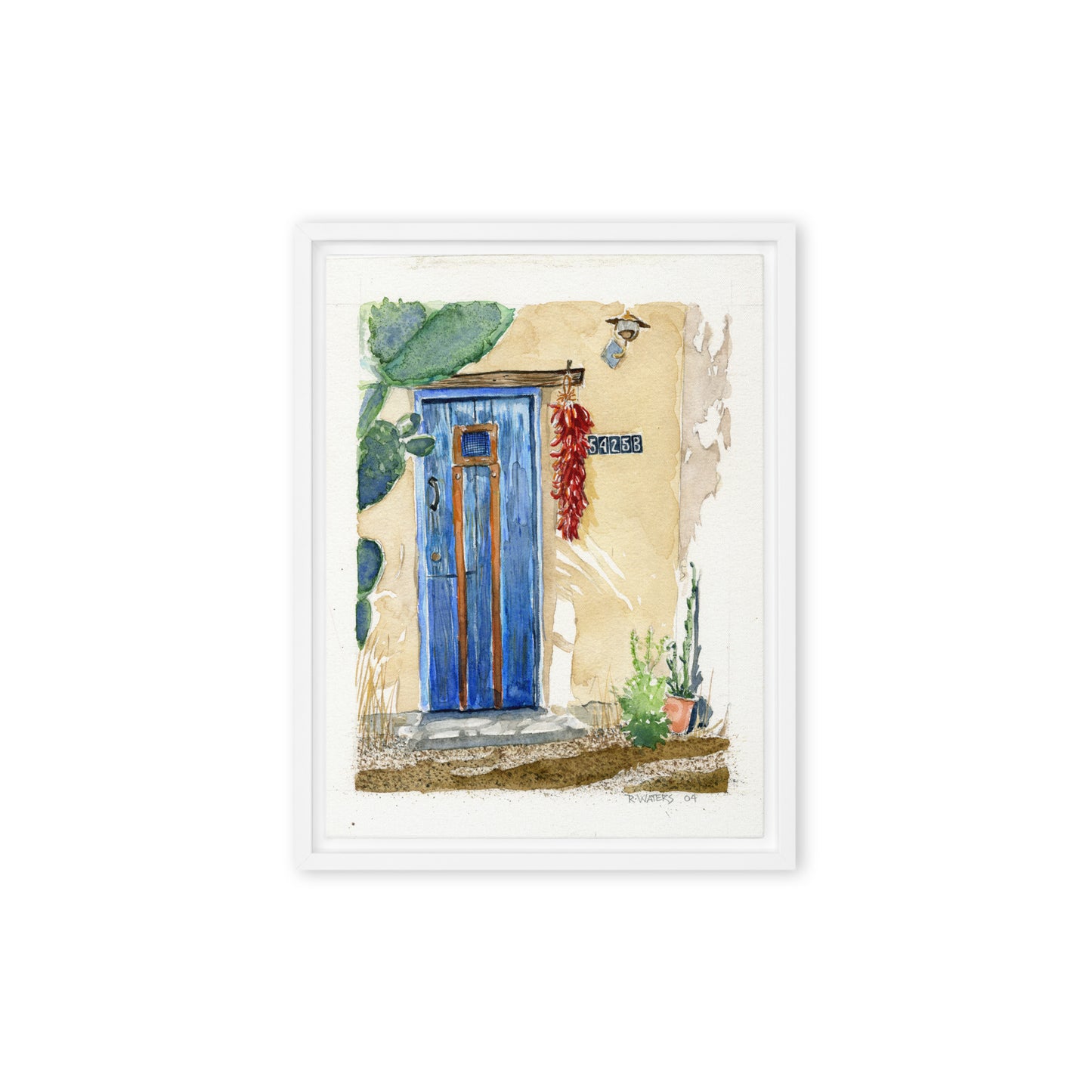 Blue Door Ft Lowell by Rob Waters | Framed canvas