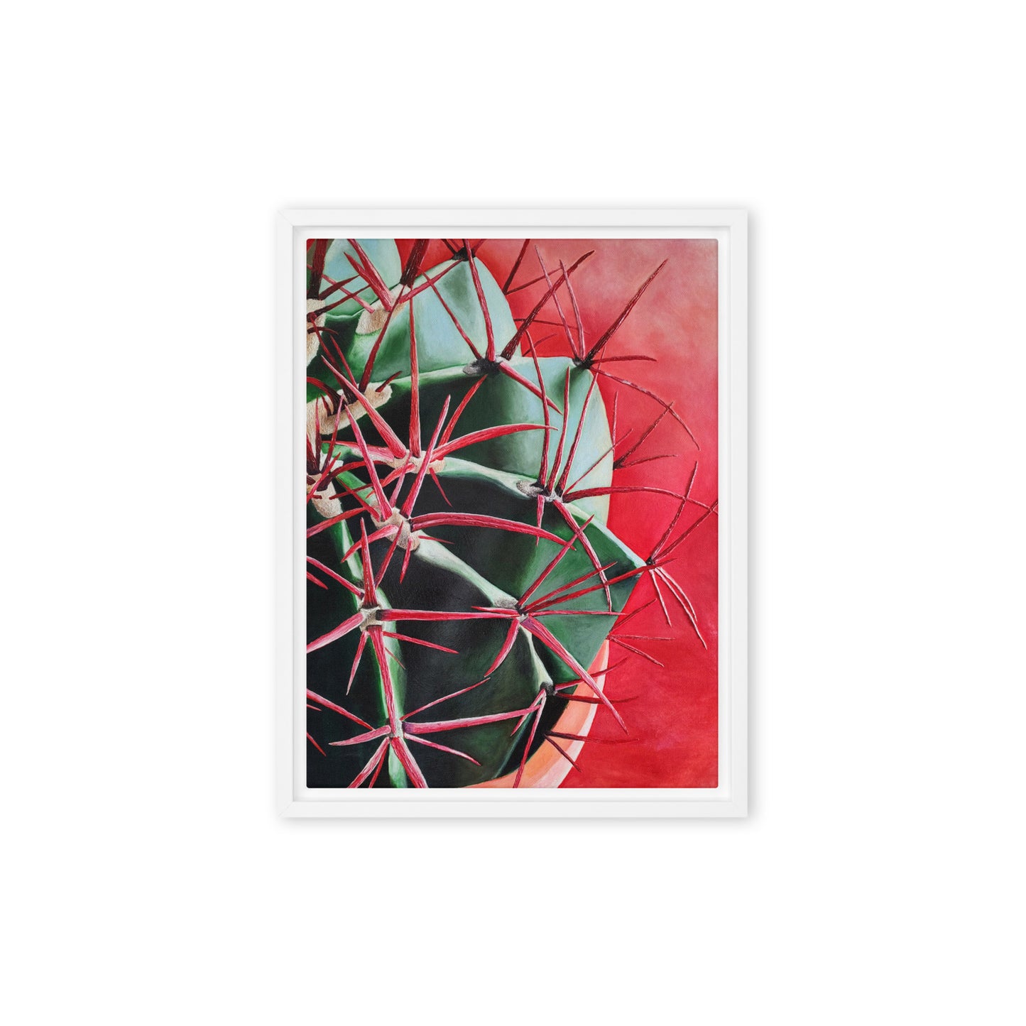 Red Barrell by Lara Somers | Framed canvas