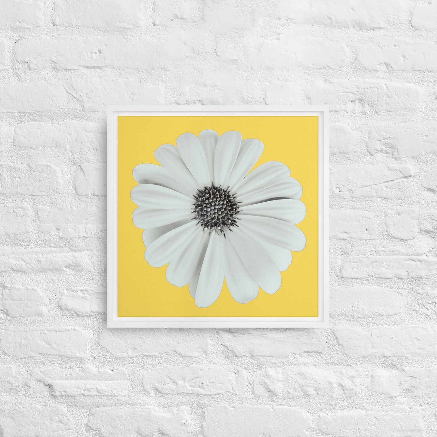 Loves Me Loves Me Not by Enrique Aldana - Yellow | Framed canvas