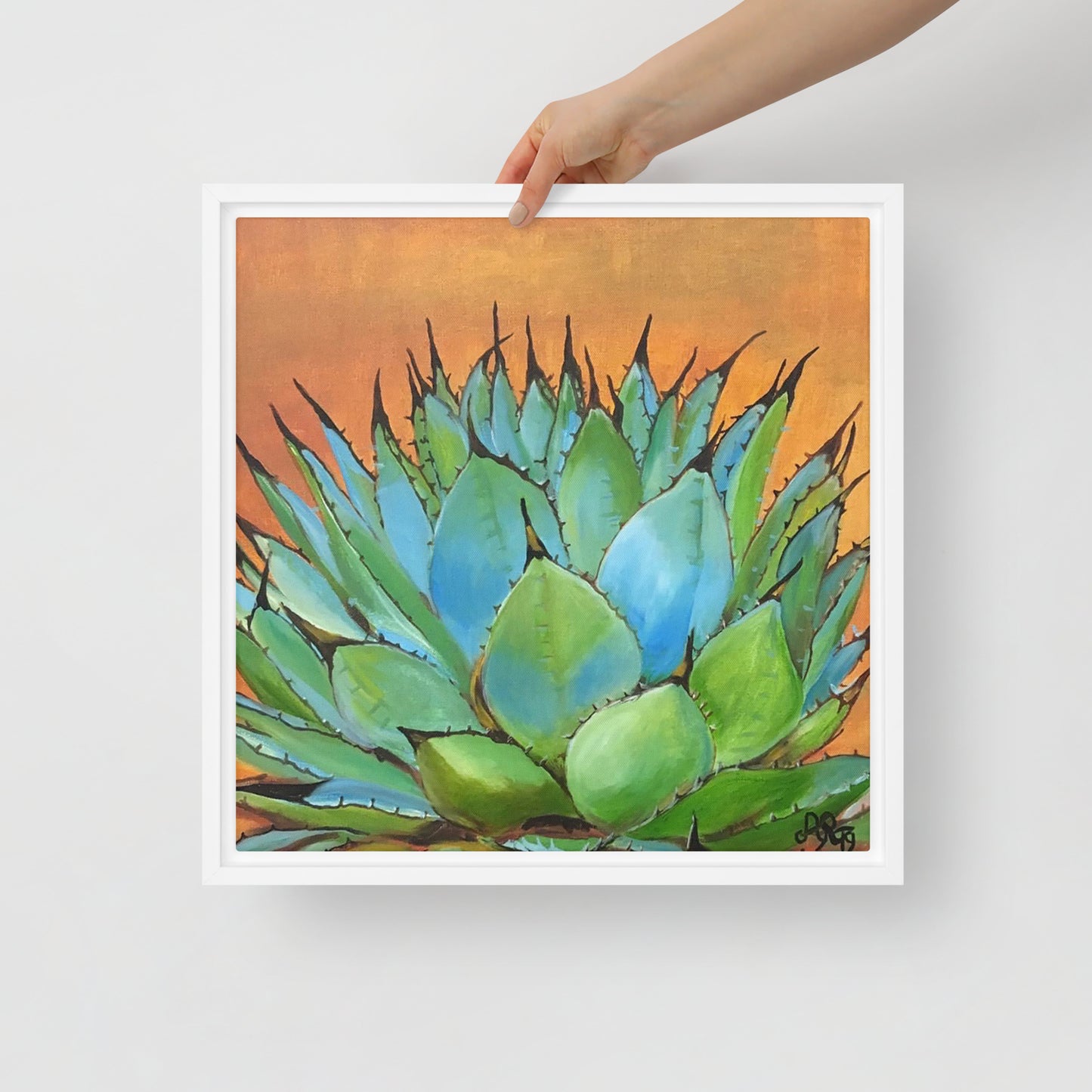 Blue Agave by Andrea Rodriguez | Framed Canvas Print