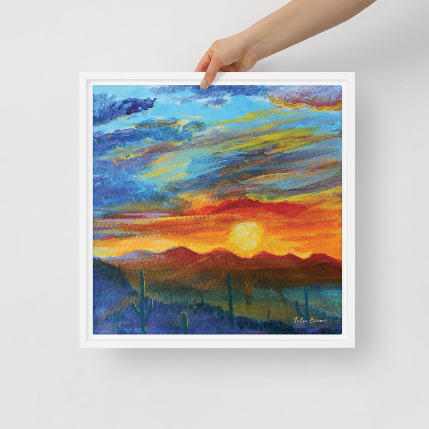 Tucson Evening by Julie Bonner | Framed canvas