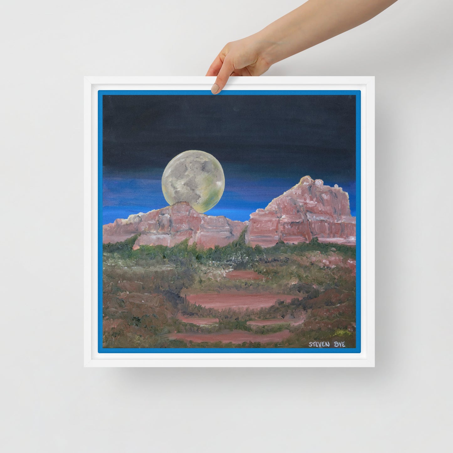 Supermoon by Steven Bye | Framed canvas