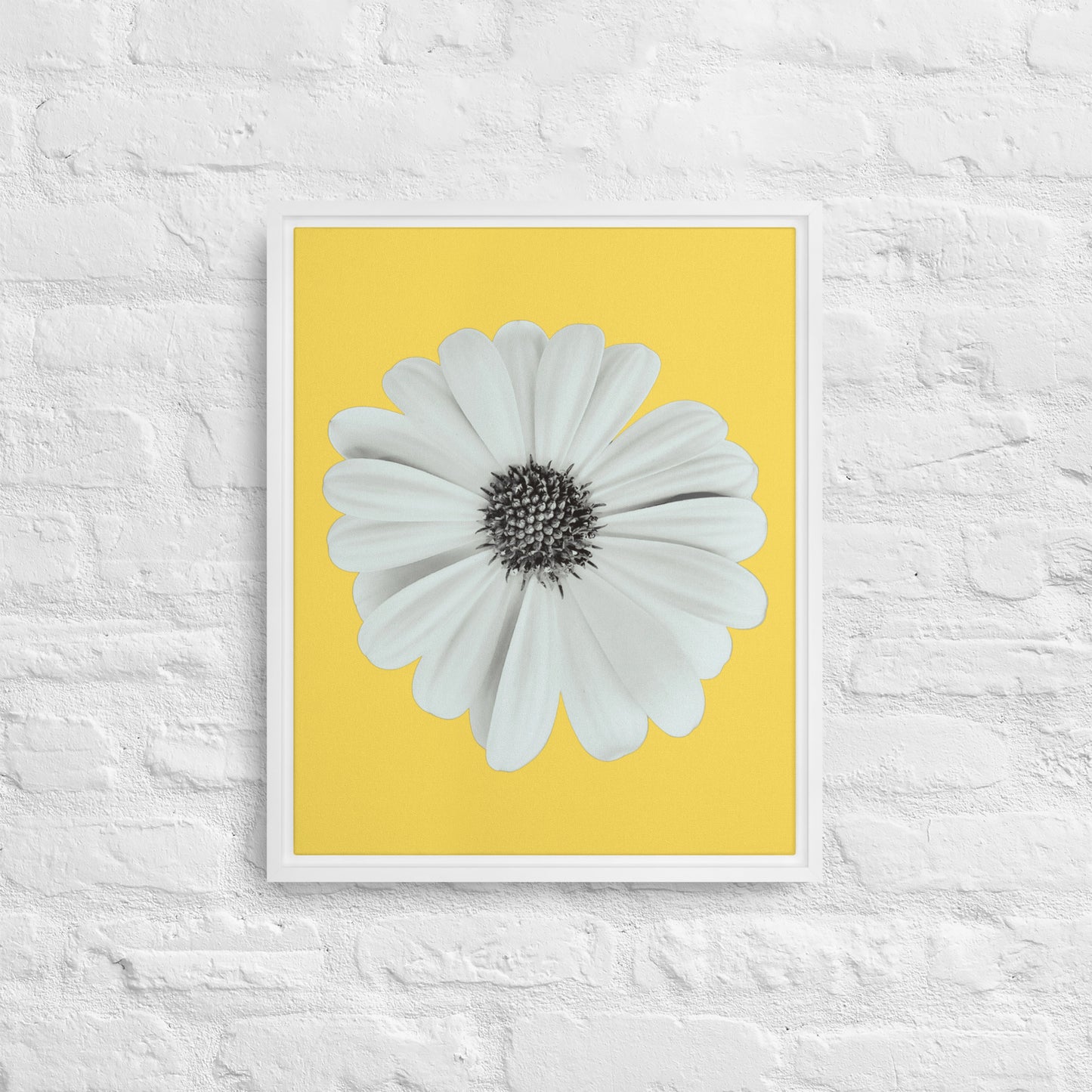 Loves Me Loves Me Not by Enrique Aldana - Yellow | Framed canvas