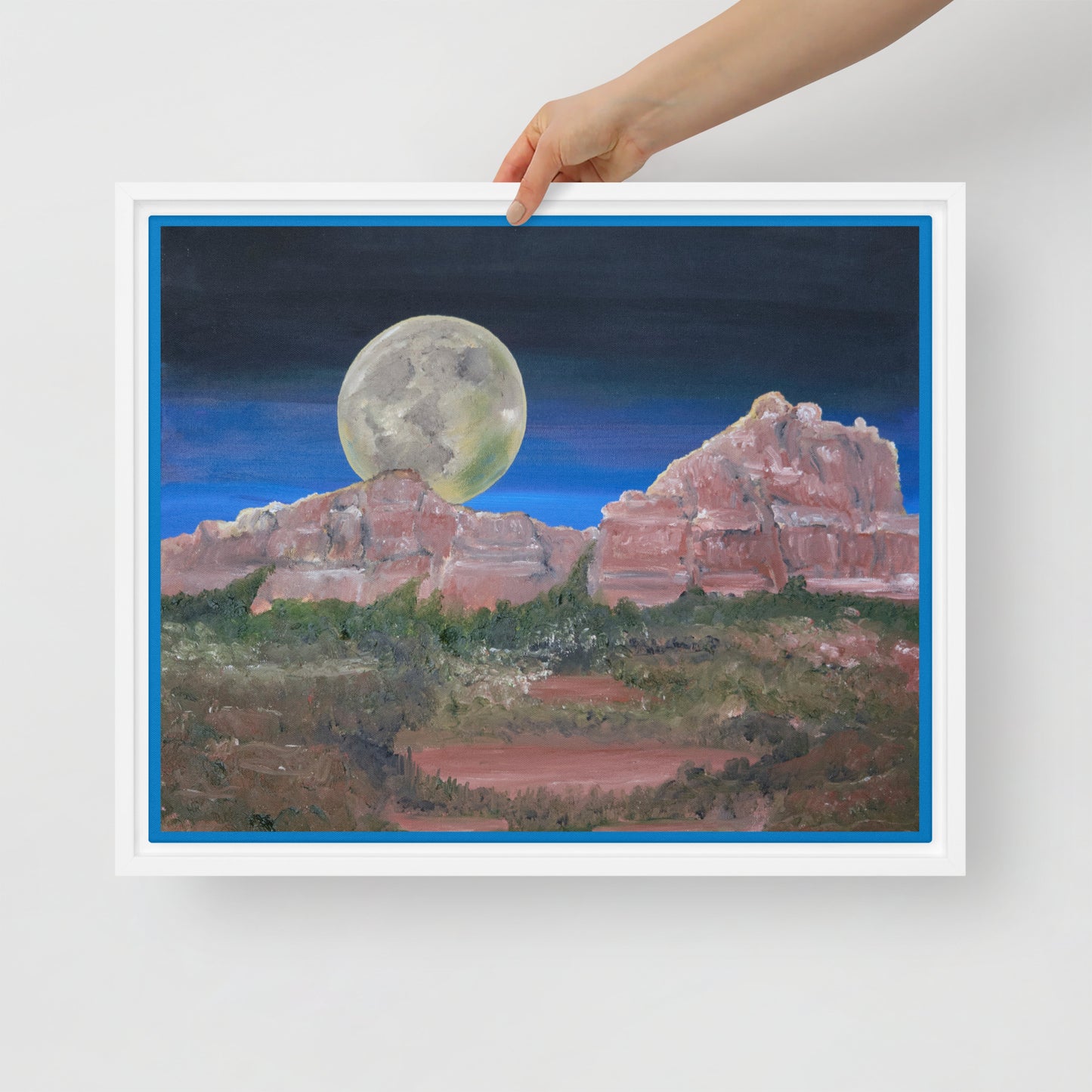 Supermoon by Steven Bye | Framed canvas