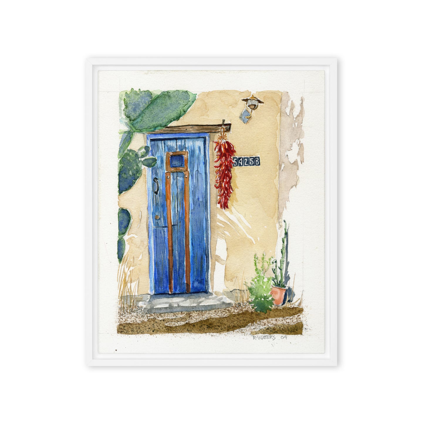 Blue Door Ft Lowell by Rob Waters | Framed canvas