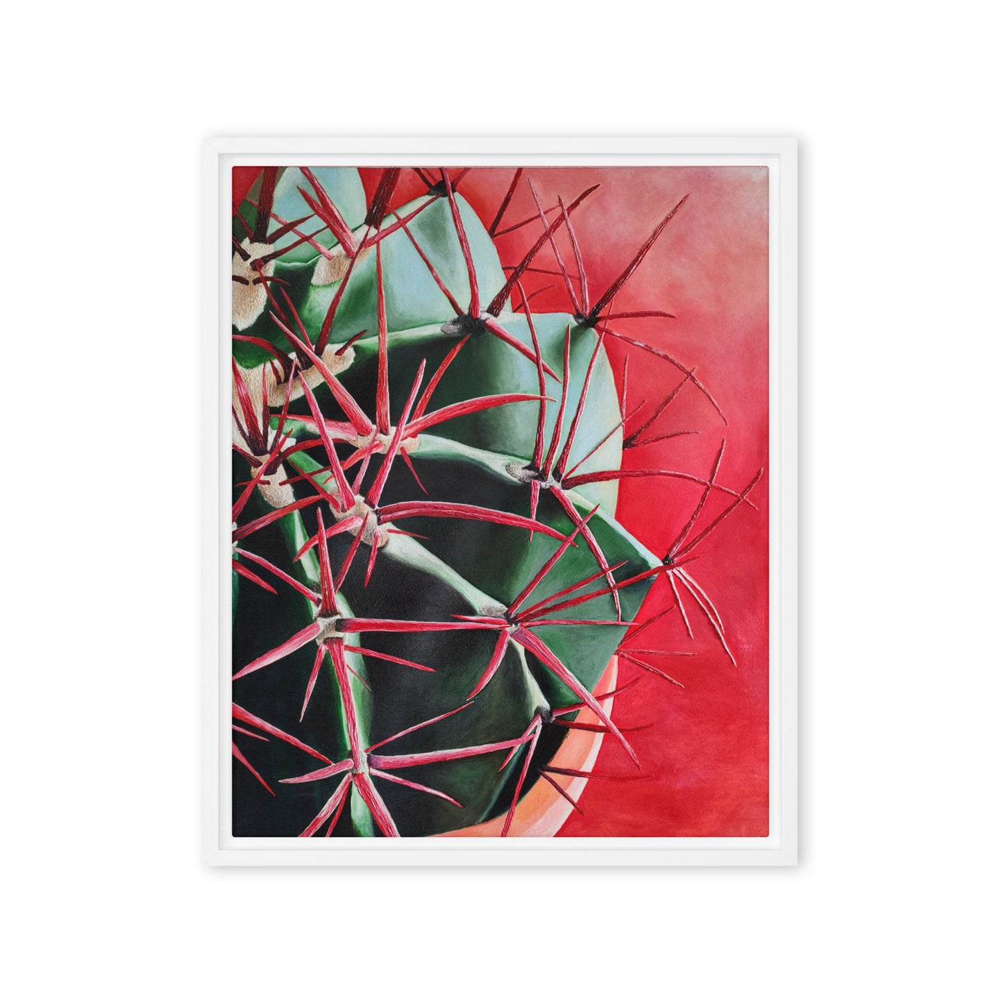 Red Barrell by Lara Somers | Framed canvas