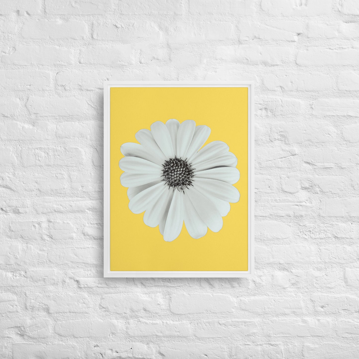 Loves Me Loves Me Not by Enrique Aldana - Yellow | Framed canvas