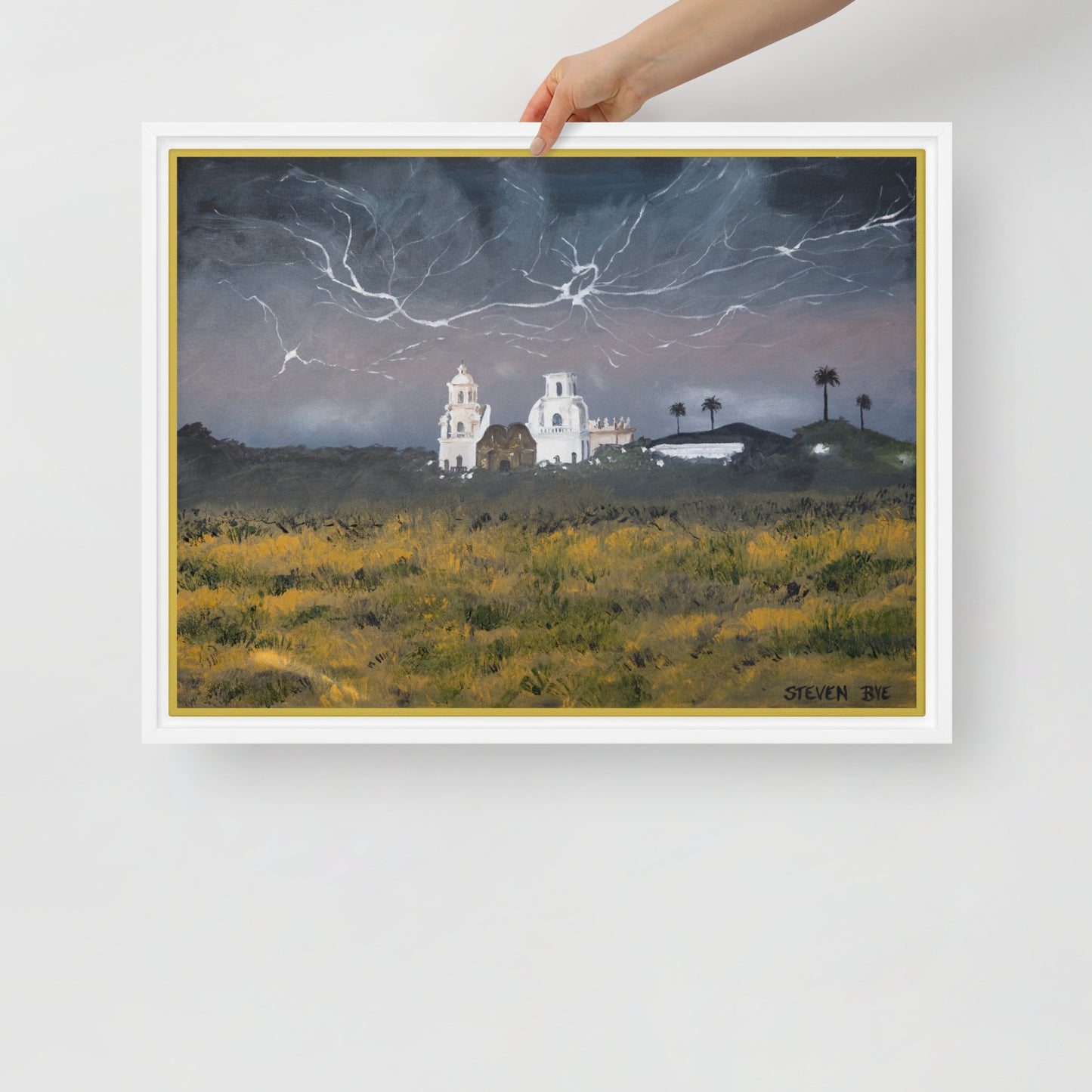 Lightning Strikes by Steven Bye | Framed canvas