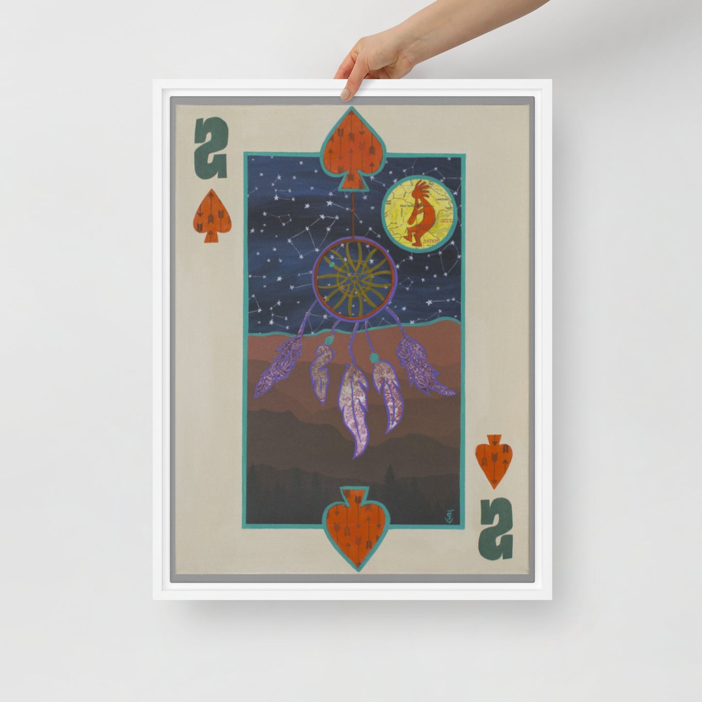 Two of Spades by Suzanne Villella | Framed canvas