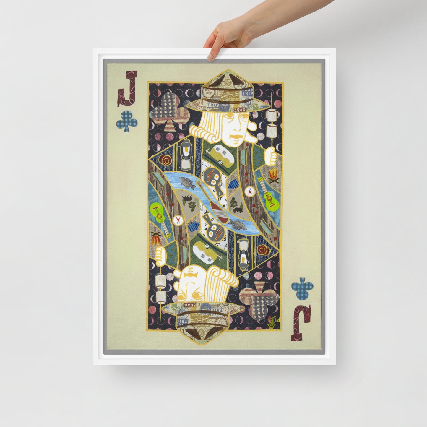 Jack of Clubs by Suzanne Villella | Framed canvas