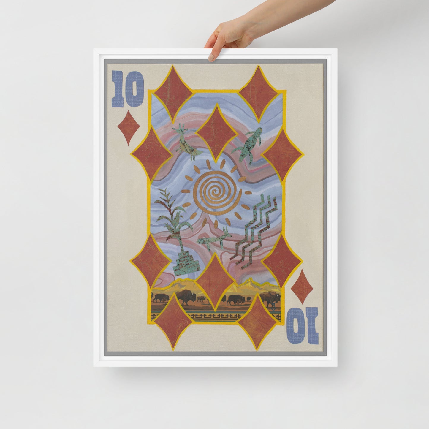 Ten of Diamonds by Suzanne Villella | Framed canvas