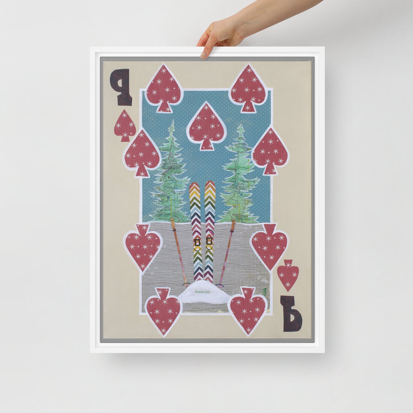 Nine of Spades by Suzanne Villella | Framed canvas