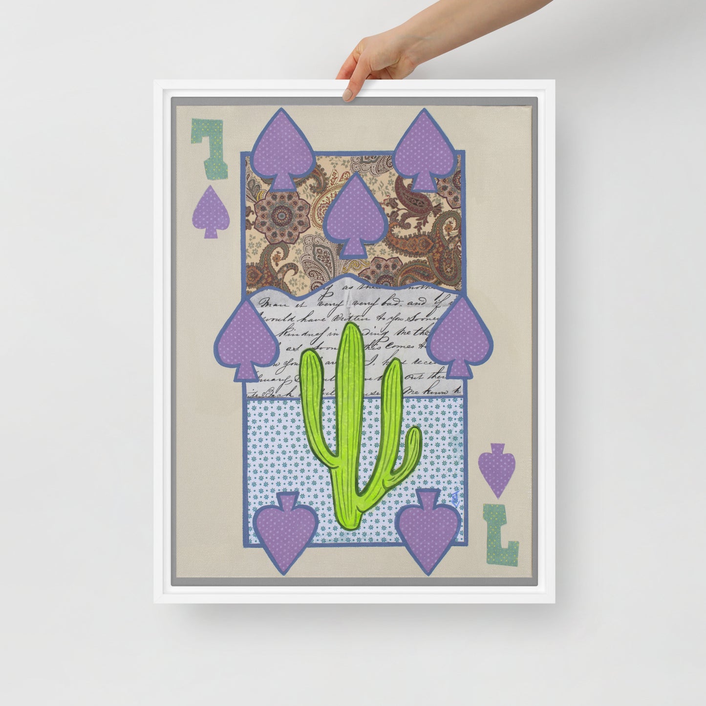 Seven of Spades by Suzanne Villella | Framed canvas