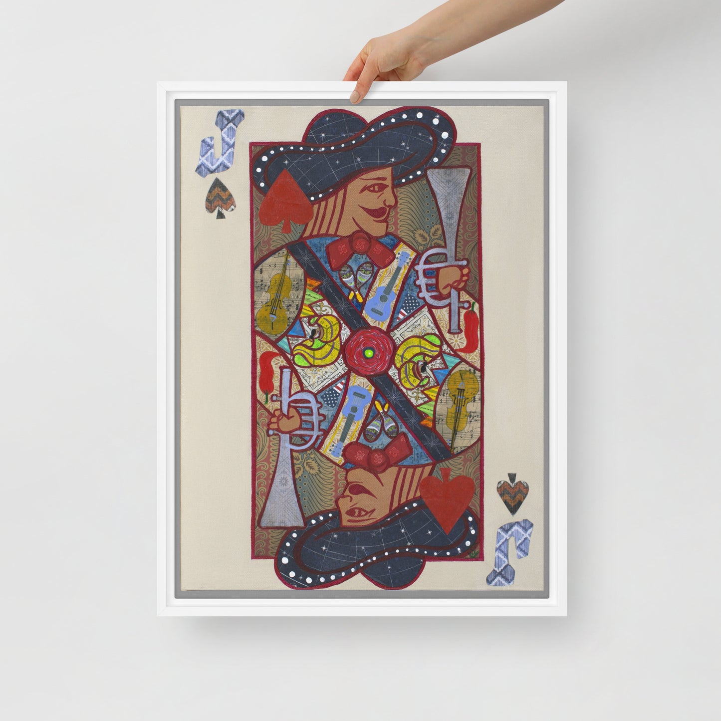 Jack of Spades by Suzanne Villella | Framed canvas