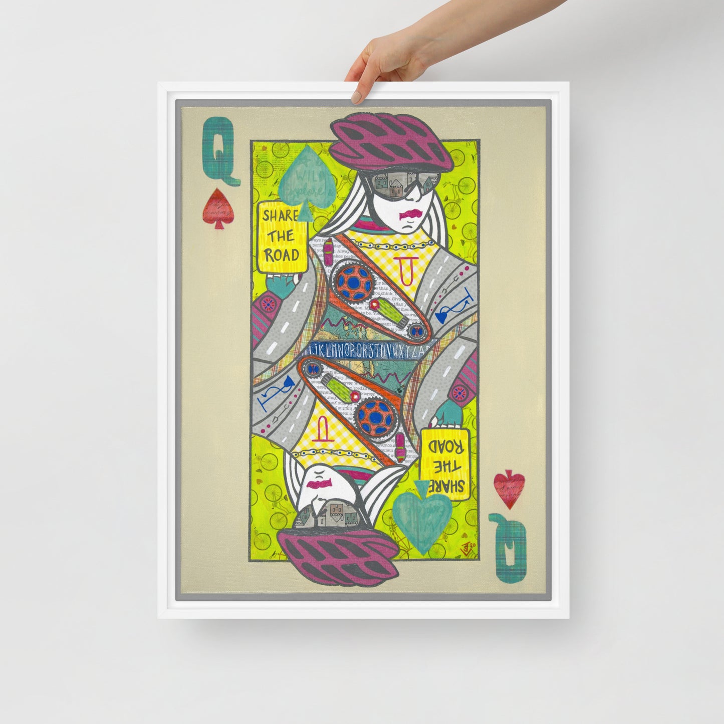 Queen of Spades by Suzanne Villella | Framed canvas